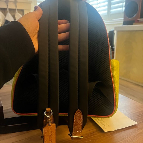 Coach Colorblock Leather Backpack - Picture 6 of 10